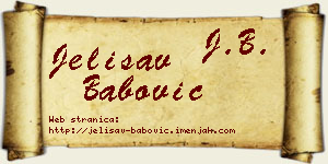 Jelisav Babović vizit kartica